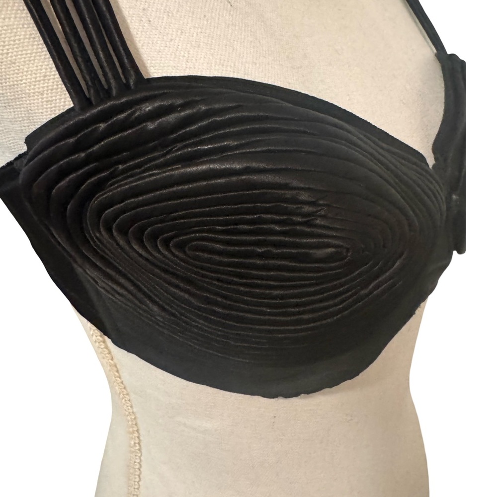Black Embellished Women's Bra Top - Picture 3 of 4